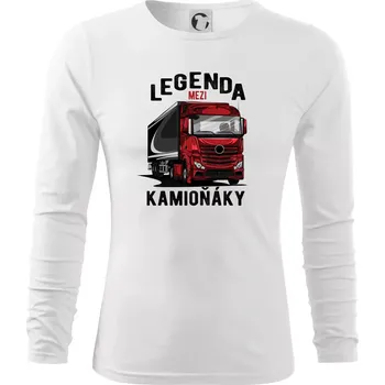 Pánské oblečení Legenda mezi kamioňáky - Triko s dlouhým rukávem FIT-T long sleeve - S ( Bílá )