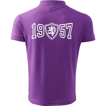 Pánská košile Narozeninový motiv - znak - 1957 - Polokošile pánská Pique Polo 203 - 3XL ( Fialová )