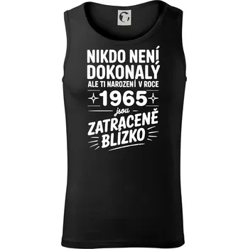 Nikdo není dokonalý ale ti narození v roce 1965 jsou zatraceně blízko - Tílko pánské Core - L ( Černá )