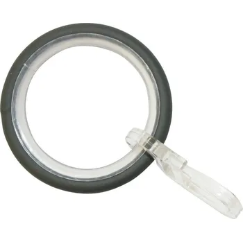 Uchycení záclony a závěsu Kroužky na záclony s vložkou a háčkem v sadě 10 ks Elba - Gardinia ID_1511046