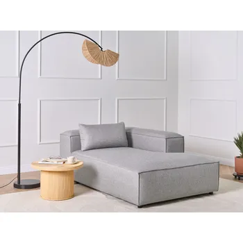 Pohovka Lenoška šedá látkové čalounění levostranná s polštářem moderní styl obývací pokoj Beliani