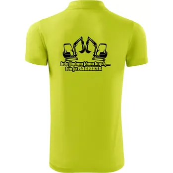 Pánská košile Kdo jinému jámu kopá, ten je bagrista - Polokošile Victory sportovní (dresovina) - XL ( Limetková )
