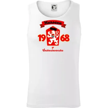 Narozen v Československu - Přelepený znak 1968 - Tílko pánské Core - 2XL ( Bílá )