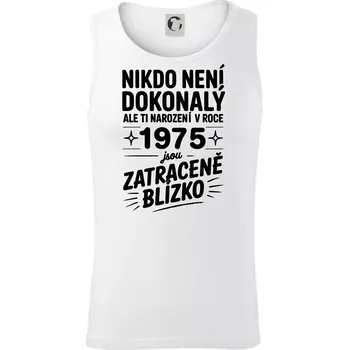 Nikdo není dokonalý ale ti narození v roce 1975 jsou zatraceně blízko - Tílko pánské Core - L ( Bílá )