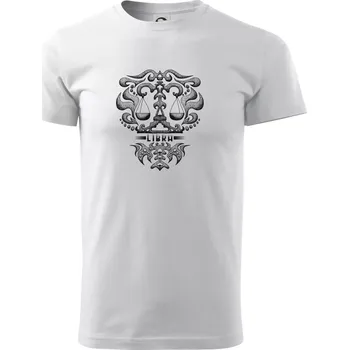 Pánské tričko Libra - vintage - Triko extra velké (5-8XL) - 7XL ( Bílá )