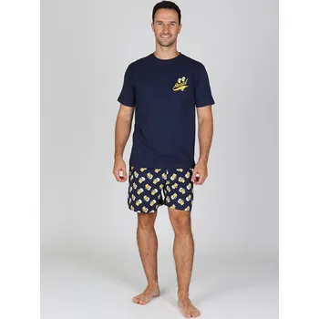 Pánské pyžamo EVONA a.s. Pánské krátké pyžamo P LUCA s pivním potiskem - P LUCA XL