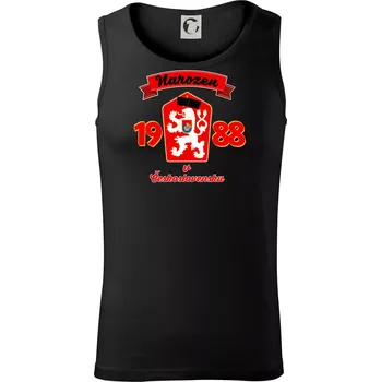 Narozen v Československu - Přelepený znak 1988 - Tílko pánské Core - S ( Černá )