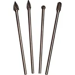 Frézy HSS na kov, různé tvary, extra dlouhé 150 mm, sada 4 ks - BGS 101