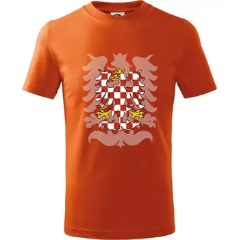 Chlapecké tričko Moravská orlice velká se stínem - Tričko dětské bavlněné - 122 cm/6 let ( Oranžová )