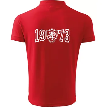 Pánská košile Narozeninový motiv - znak - 1973 - Polokošile pánská Pique Polo 203 - XL ( Červená )