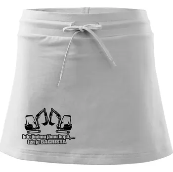 Dámská sukně Kdo jinému jámu kopá, ten je bagrista - Sportovní sukně - two in one - XS ( Bílá )