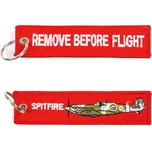 Přívěsek na klíče Fostex Remove before flight Spitfire - červený