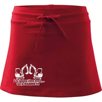 Dámská sukně Kdo jinému jámu kopá, ten je bagrista - Sportovní sukně - two in one - XS ( Červená )