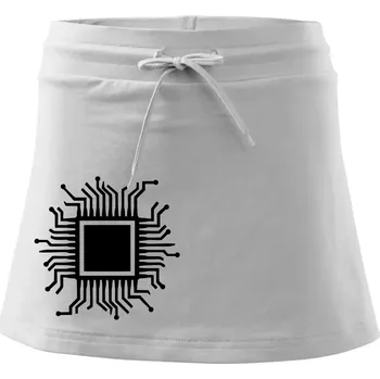 Dámská sukně Procesor - Sportovní sukně - two in one - M ( Bílá )