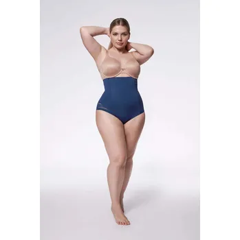 Stahovací body Dámské zeštíhlující kalhotky P7I121 (vysoký pas) námořnická modrá - Julimex, S i556_47660_407_33