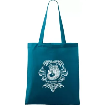 Aquarius - vintage - Taška bavlněná - 42 x 38 cm ( Petrolejová )