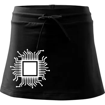 Dámská sukně Procesor - Sportovní sukně - two in one - XL ( Černá )