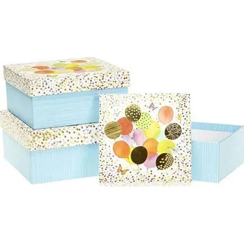 Dárkové krabice s motivem balonky a motýlci malá