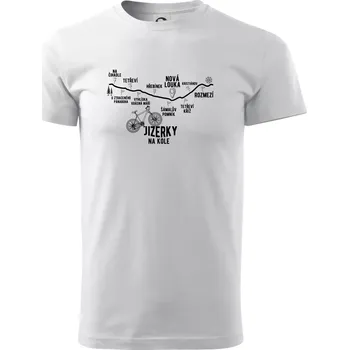 Jizerky na kole - horské kolo - Triko extra velké (5-8XL) - 7XL ( Bílá )