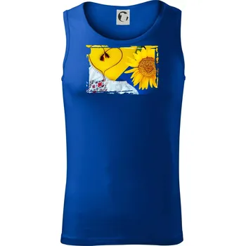 Ukrajina slunečnice a kroj - Tílko pánské Core - M ( Královská modrá )