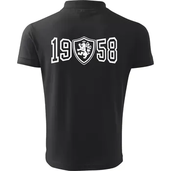 Pánská košile Narozeninový motiv - znak - 1958 - Polokošile pánská Pique Polo 203 - 3XL ( Dřevěné uhlí )