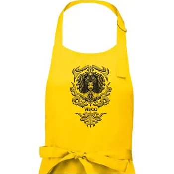 Kuchyňská zástěra Virgo - vintage - Dámská zástěra na vaření - Univerzální velikost ( Žlutá )