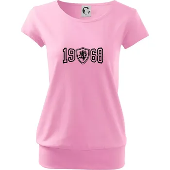 Dámské tričko Narozeninový motiv - znak - 1968 - Volné triko city - S ( Růžová )
