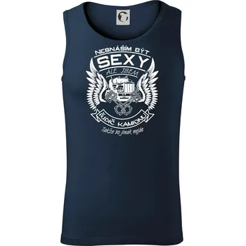 Nesnáším být sexy - kamioňák ( řidič kamionu ) - Tílko pánské Core - XL ( Námořní modrá (velmi tmavá - téměř černá) )