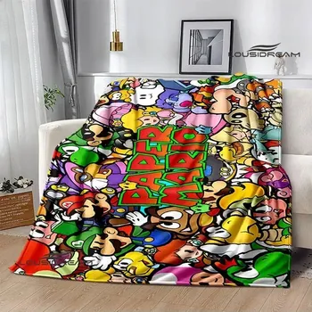 Dětská deka 3D deka mario bros pikniková přikrývka | dětská deka, teplá přikrývka - 5 , 100x150CM