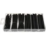 Smršťovací hadičky - bužírky, černé, délka 100 mm, různé rozměry, sada 100 kusů