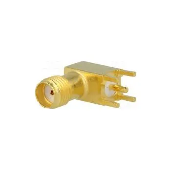 Elektrická zásuvka Zásuvka SMA zásuvka úhlové 90° 50Ω THT na PCB delrin (POM)