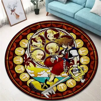 Koberec Kulatý koberec s herním motivem kingdom heart | herní koberec, kusový koberec - 11 , 80x80cm