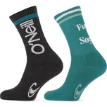 Unisex sportovní ponožky O'Neill SPORTS LOGO 2PACK 35/38 Tyrkysová, Černá, Bílá