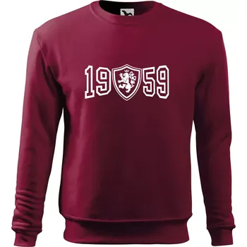 Pánská mikina Narozeninový motiv - znak - 1959 - Mikina Essential pánská - S ( Garnet )