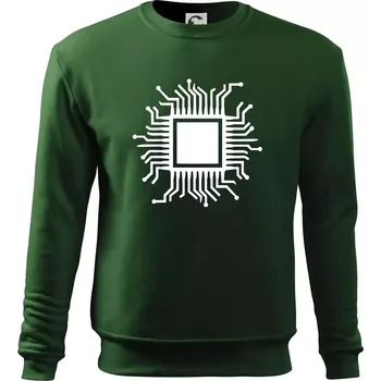 Procesor - Mikina Essential dětská - 158 cm/12 let ( Lahvově zelená )