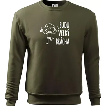 Chlapecké tričko Budu velký brácha - Mikina Essential dětská - 146 cm/10 let ( Military )
