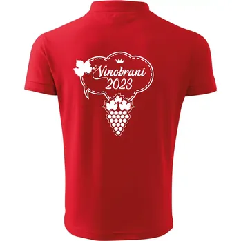 Pánská košile Vinobraní 2023 - Polokošile pánská Pique Polo 203 - M ( Červená )