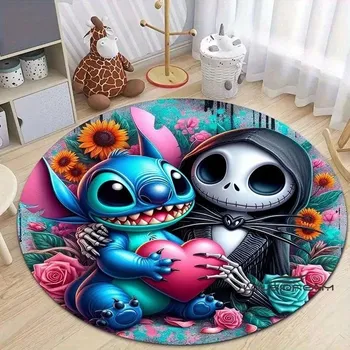 Koberec Kulatý dětský koberec se Stitch motivem | koberec, podložka - 5 , 40x40cm