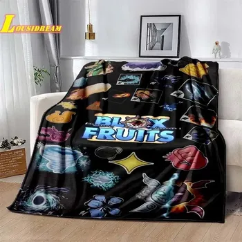 Dětská deka Deka s motivem blox fruits | dětská deka, cestovní přikrývka - 16 , 150x180cm