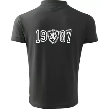 Pánská košile Narozeninový motiv - znak - 1987 - Polokošile pánská Pique Polo 203 - 5XL ( Tm. břidlice (šedozelená) )