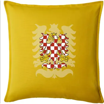 Polštář Moravská orlice velká se stínem - Polštář 50x50 - 50x50 - Pouze potah ( Žlutá )