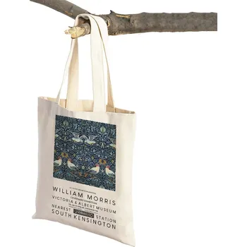 Květinová boho vintage taška přes rameno | nákupní taška, plátěná taška - 4