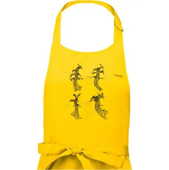 Kuchyňská zástěra Zkroucený stožár vysokého vedení - Pánská zástěra na vaření - Univerzální velikost ( Žlutá )