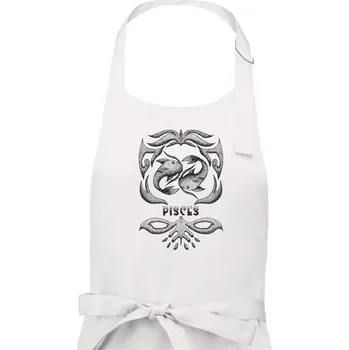 Kuchyňská zástěra Pisces - vintage - Dámská zástěra na vaření - Univerzální velikost ( Bílá )