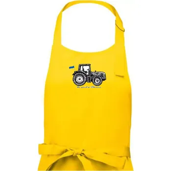 Kuchyňská zástěra The ghost of Ukraine - traktor - Dámská zástěra na vaření - Univerzální velikost ( Žlutá )