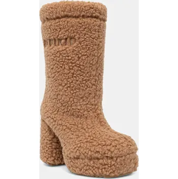 Dámské kozačky Nízké kozačky Inuikii Curly High Heel dámské, béžová barva, na podpatku, 1002.018.0011.250 80X, EUR 37