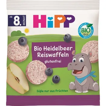 Dětská výživa HiPP BIO Borůvkové rýžové oplatky