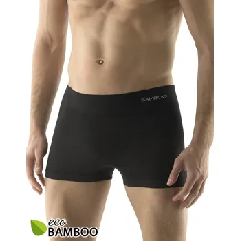 Pánské spodní prádlo Pánské boxerky Eco bamboo s kratší nohavičkou 53005P černé vel.XL/XXL- Gina