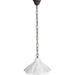 Sapho LAMPEDUSA závěsné svítidlo E27, 60W, 230V, IP21, keramické stínítko 30cm, mosazný řetěz