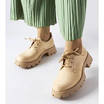 Dámské polobotky Solea béžové polobotky s masivní podrážkou, 38 i240_206570_2:38